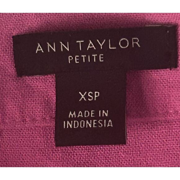 Ann Taylor Linen Blend Sleeveless Belted Utility Top Women's XSP - Picture 6 of 7